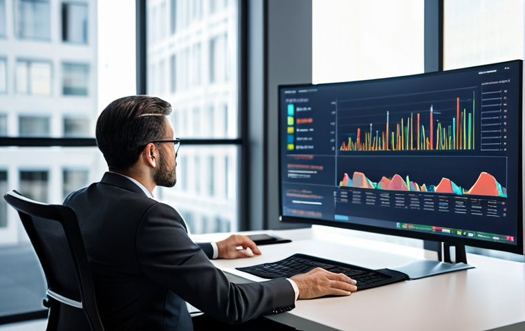 A thoughtful professional financial advisor, fully clothed in a modest business suit, seated at a sleek modern desk in a high-tech office. The advisor is looking at a transparent data display showing a personalized financial portfolio with dynamic charts and graphs, subtly interacting with AI-driven insights. The background features a blurred, sophisticated office environment. The scene emphasizes a calm, strategic approach to unique individual financial goals. Professional photography, high quality, perfect anatomy, correct proportions, natural pose, well-formed hands, proper finger count, natural body proportions, safe for work, appropriate content, fully clothed, professional dress.